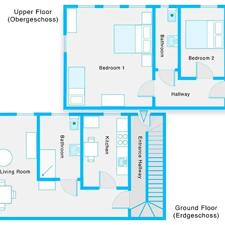 The Remise Mitte Loft, 2 Bedroom 2 Bathrooms, Living Room, Group & Family Friendly, 4- 7 Guests *